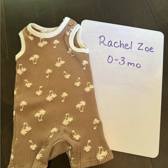 Rachel Zoe Brown and White Palm Romper - Picture 1 of 2